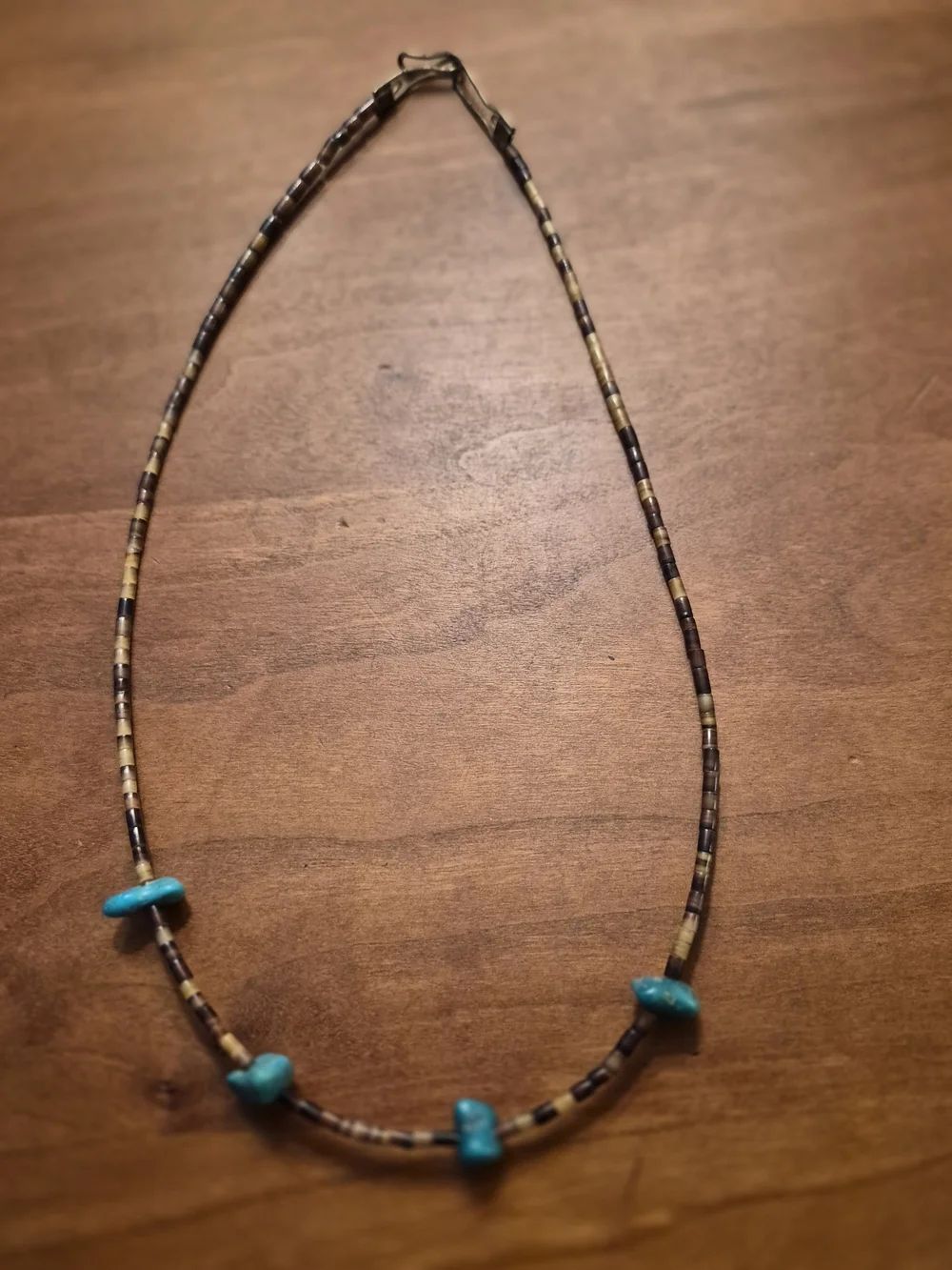 Puka Shell Turquoise and Brown Beaded Necklaces - Picture 5 of 13